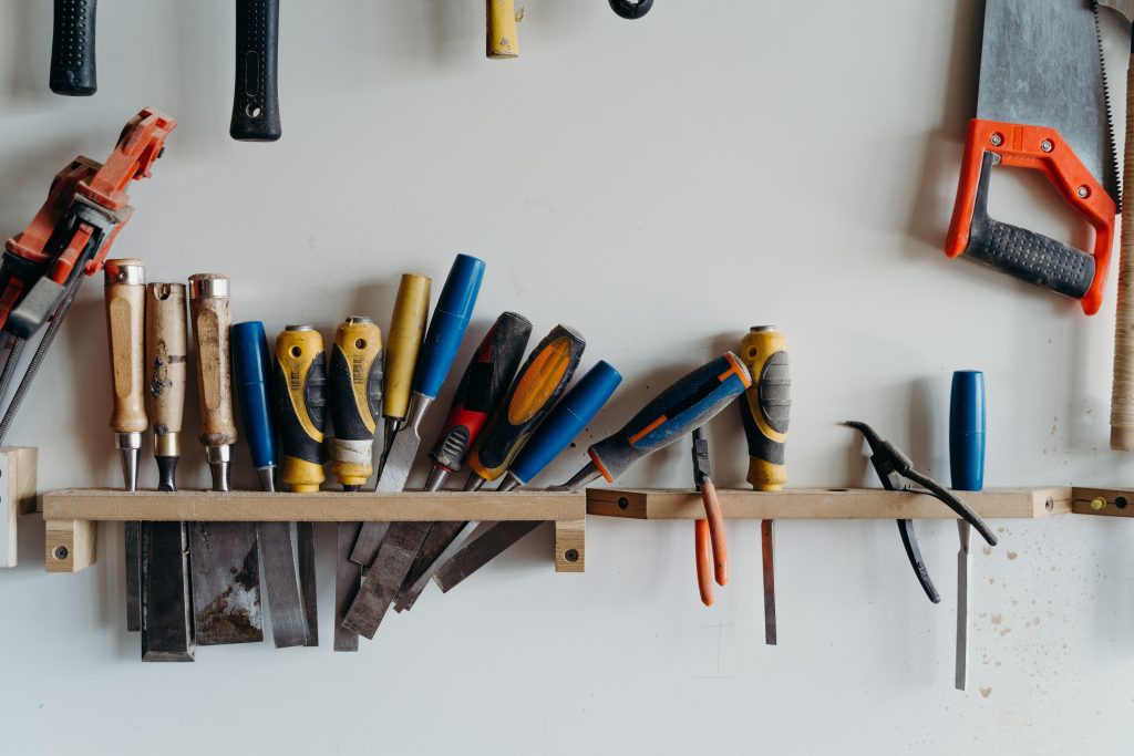 All tools in a hardware shop