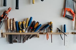 All tools in a hardware shop